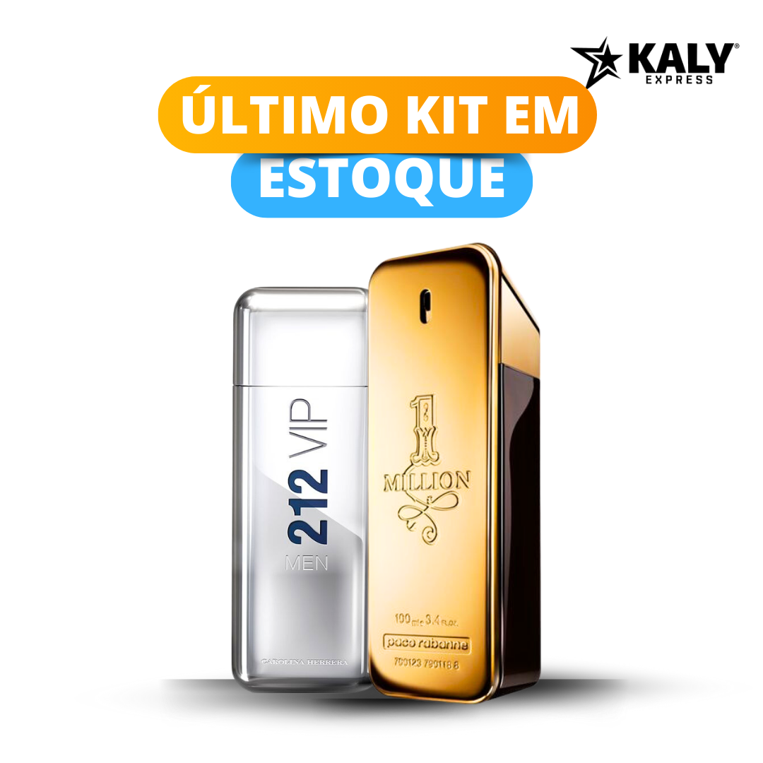 Kit de 2 perfumes Masculinos Importados (100 ml cada uno) One Million  l 212 VIP Men  l ÚLTIMO KIT EN STOCK