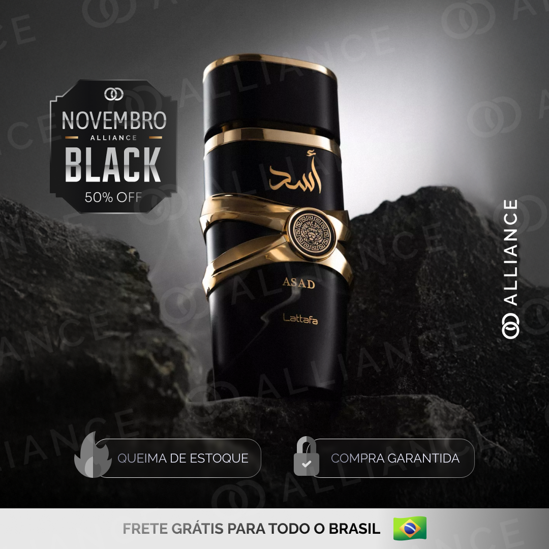 Kit de 4 perfumes Importados - Lattafa ASAD I 1Million I Sauvage I Bleu (100 ml) - [BLACK NOVEMBER]