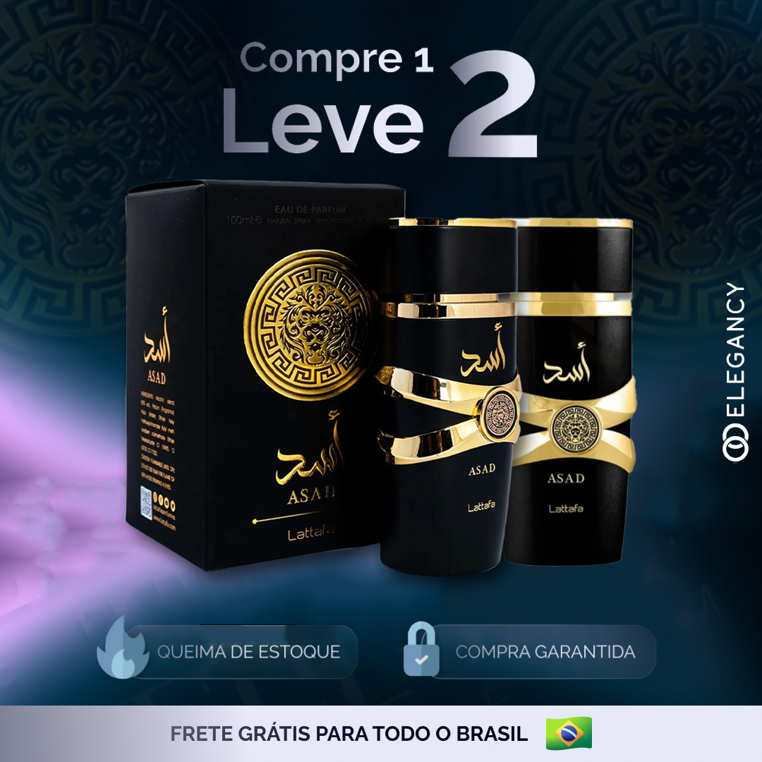Kit Perfume Árabe - Lattafa ASAD (100 ml) - [BLACK NOVEMBER]