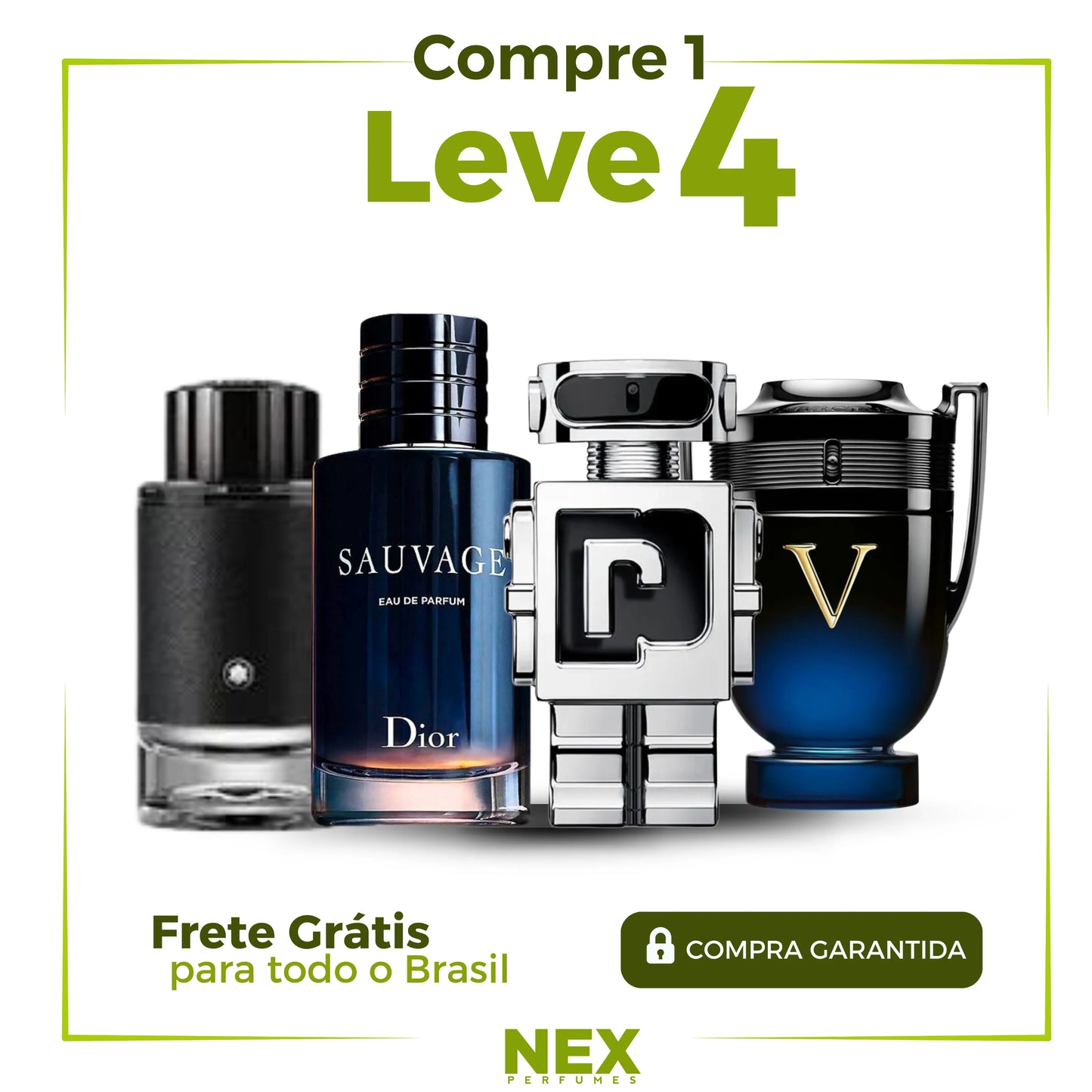 Kit de 4 perfumes Masculinos Importados (100 ml cada uno) - Sauvage Dior l Invictus Victory l Paco Rabanne Phantoml mon black [ PROMOCIÓN POR TIEMPO LIMITADO]