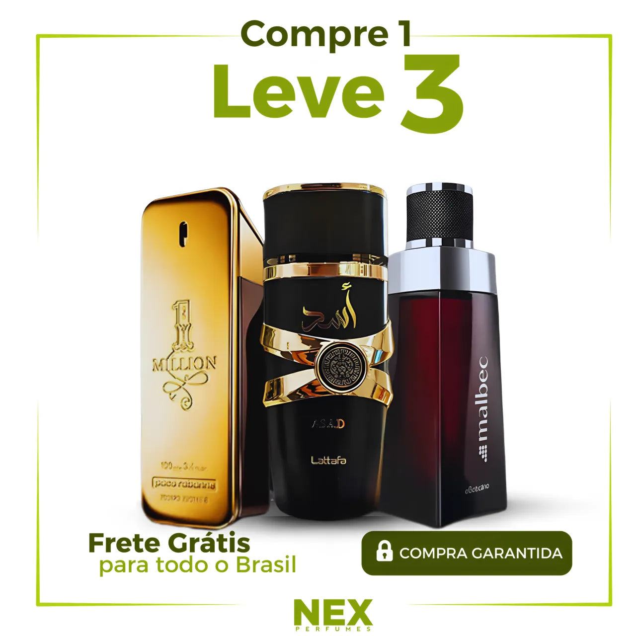 Kit de 3 perfumes  - Malbec, 1 Million y ASAD (100 ml cada uno) - [Liquidación de stock]
